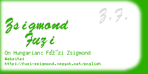 zsigmond fuzi business card