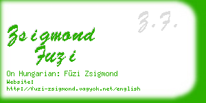 zsigmond fuzi business card